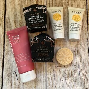 Hair Bundle viori shampoo conditioner bars, acure styledry